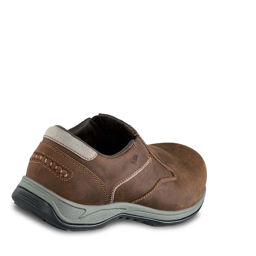 Red Wing ComfortPro Safety Toe Slip On Men's Shoes Brown | ZA 183SGL